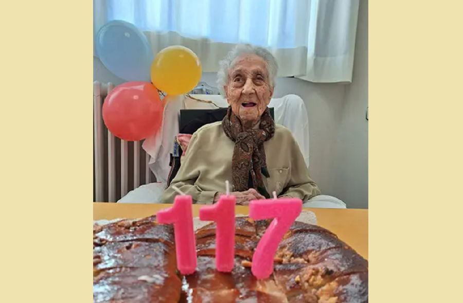 Maria Branyas Morera, the world’s oldest living person, celebrated her 117th birthday in Catalonia, Spain, on Monday. - Screengrab via Guinness World Records 