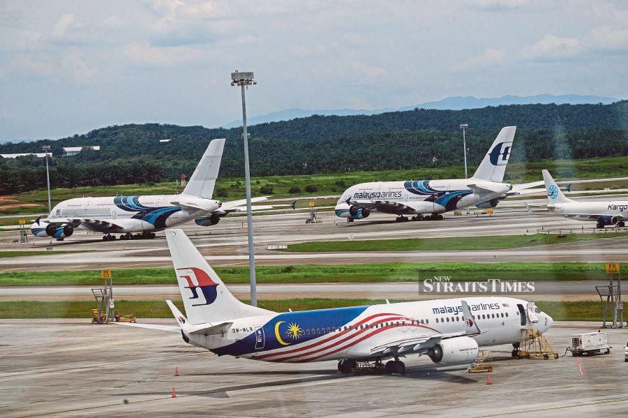 Malaysia Airline at Kuala Lumpur International Airport (KLIA). STR/OWEE AH CHUN.