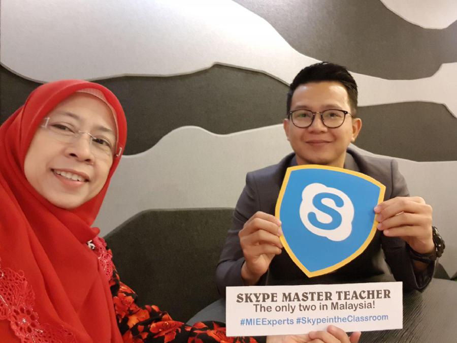 Fadzillah (left) and Mohammad Aliff Othman are the two certified Skype Master Teachers in Malaysia.