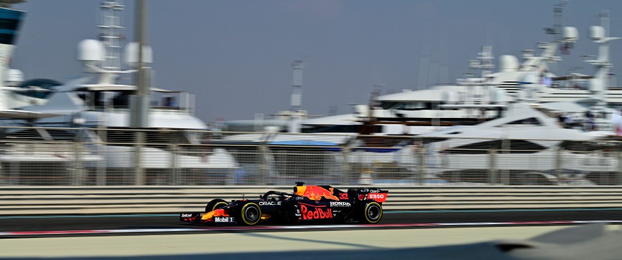 Red Bull's Dutch driver Max Verstappen drives at the Yas Marina Circuit during the third free practice session of the Abu Dhabi Formula One Grand Prix. - AFP PIC