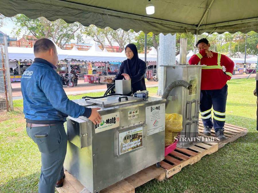 The food waste composting machine at the Kuantan City Council (MBK1) field. Pic courtesy of Pahang SWCorp