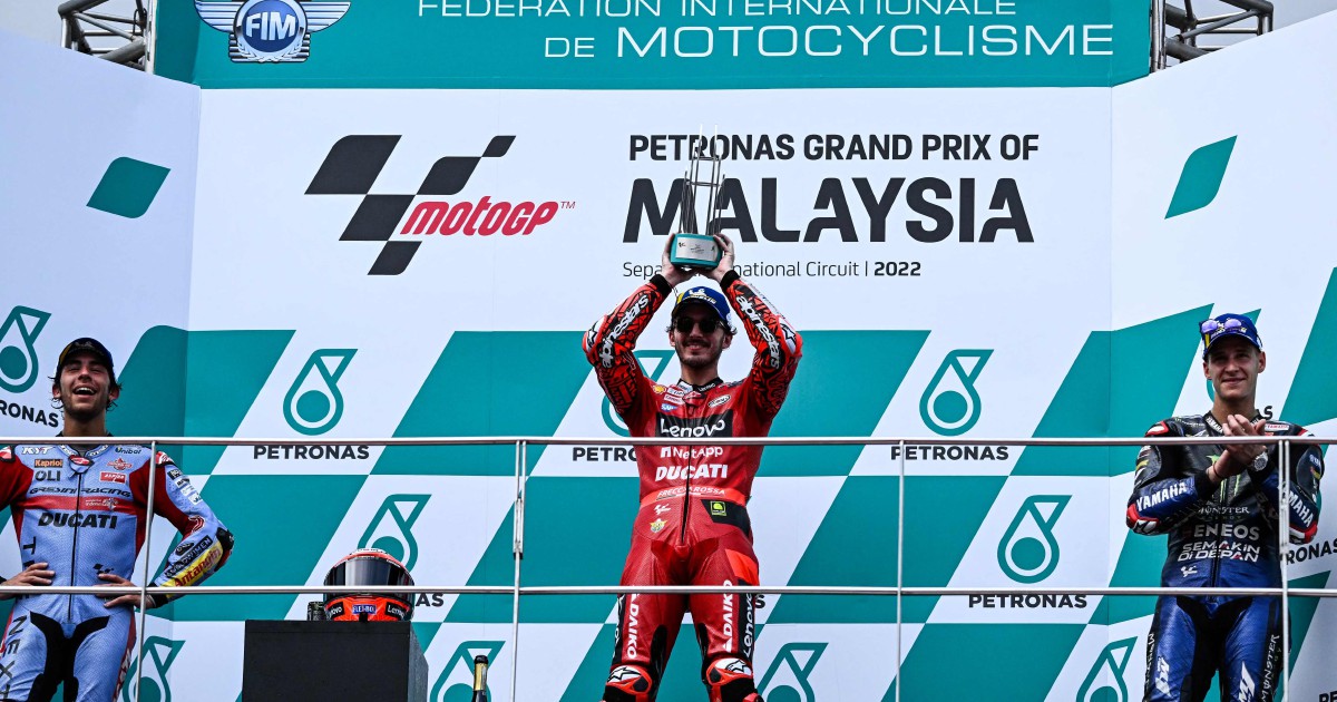 Bagnaia Wins Tense Malaysian GP Race To Edge Closer To Title | New ...