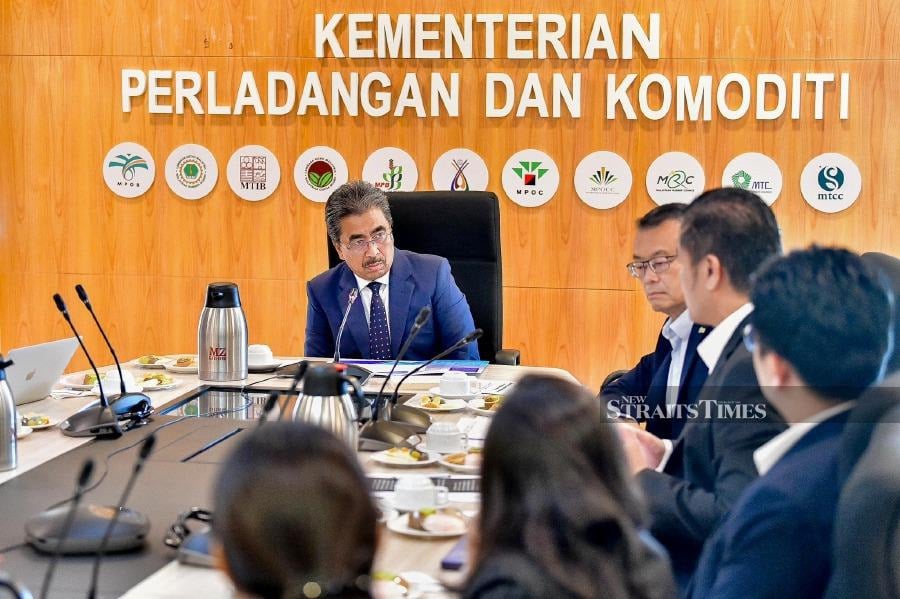 Plantation and Commodities Minister Datuk Seri Johari Abdul Ghani during a courtesy call by the Malaysian International Chamber Of Commerce and Industry (MICCI) in Putrajaya. - Pic credit Facebook /joharighaniofficial 