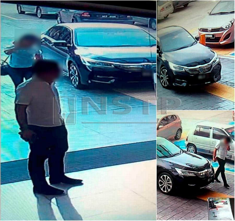 Images shared on social media allegedly showing the exco driving his wife to work. 