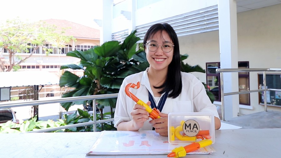 The inventor of the MA-Pencil, Le Qi, is a final year industrial design student from University Sains Malaysia. 