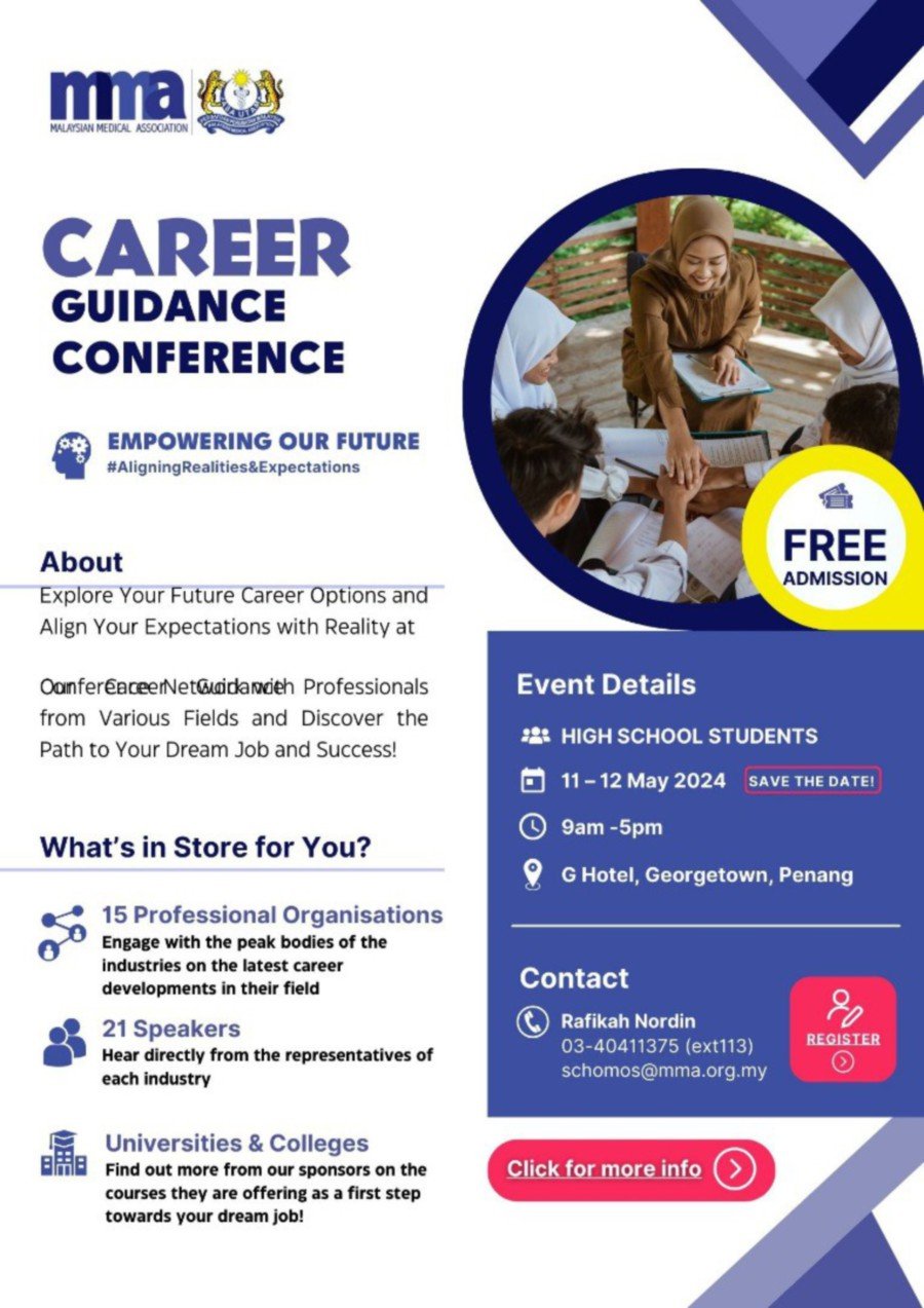 The conference aims to create awareness on career options, provide insights into real-life challenges in various professions and help students align their expectations with the realities of working life in order to make informed choices.