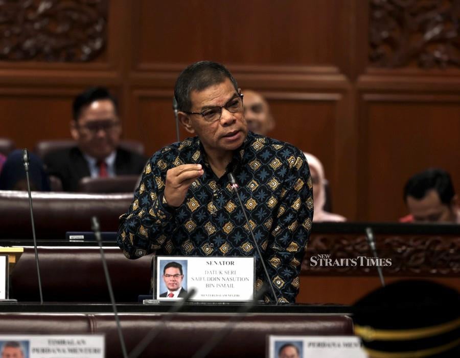 Home Minister Datuk Seri Saifuddin Nasution said the remaining 139 victims were still stranded in foreign countries.- NSTP file pic