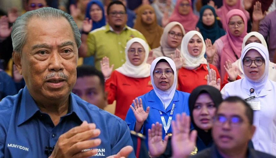 Perikatan Nasional chairman Tan Sri Muhyiddin Yassin said while the growing cost of pension payments for civil servants needed to be addressed, it must not come at the expense of the staff and their welfare.- NSTP file pic