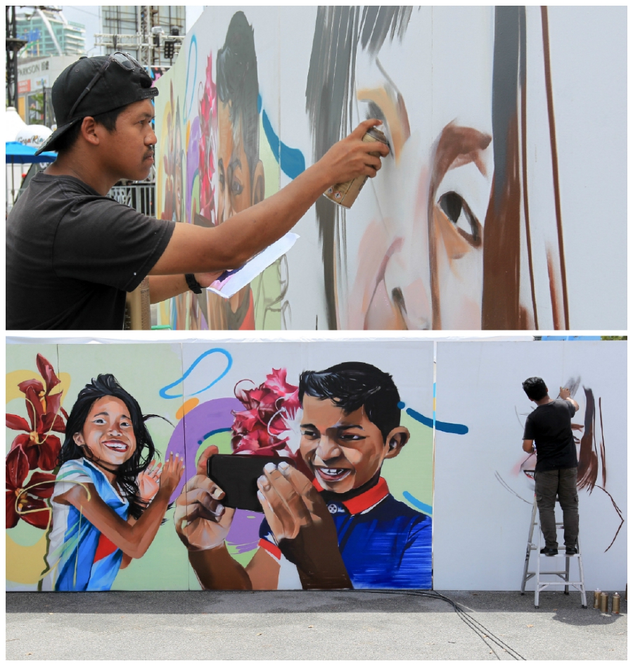 Mural artist makes big splash at #Gegaria Fest Kuantan | New Straits ...