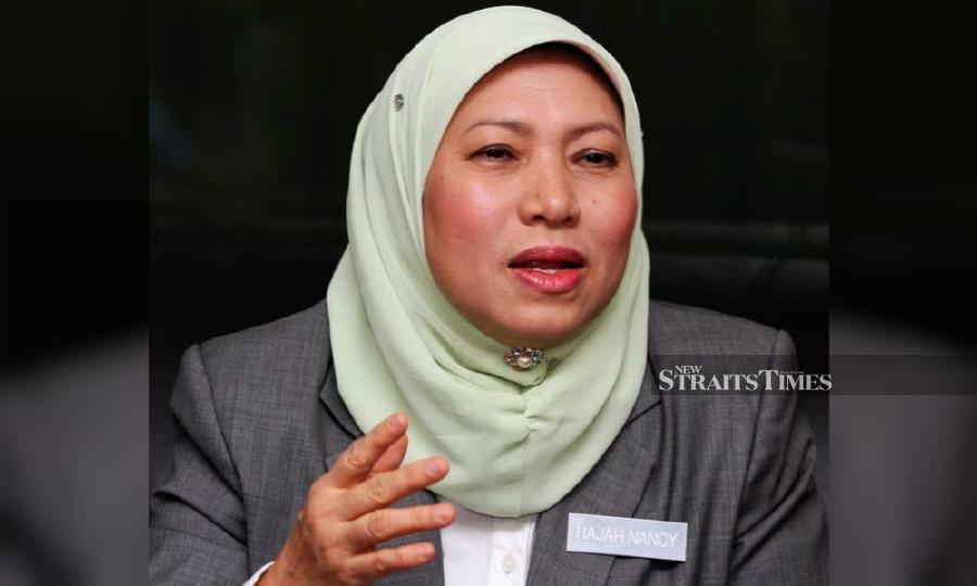 Tourism, Arts and Culture Minister Datuk Seri Nancy Shukri. - NSTP/File pic 
