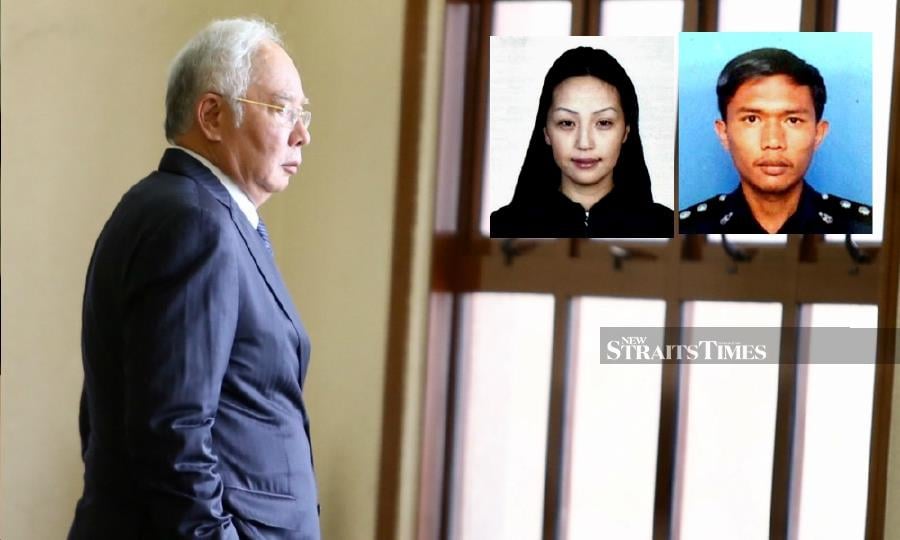 Former chief inspector Azilah Hadri (inset, right) claimed that former prime minister Datuk Seri Najib Razak had ordered him to kill the Mongolian national Altantuya Shaariibuu (inset, centre).