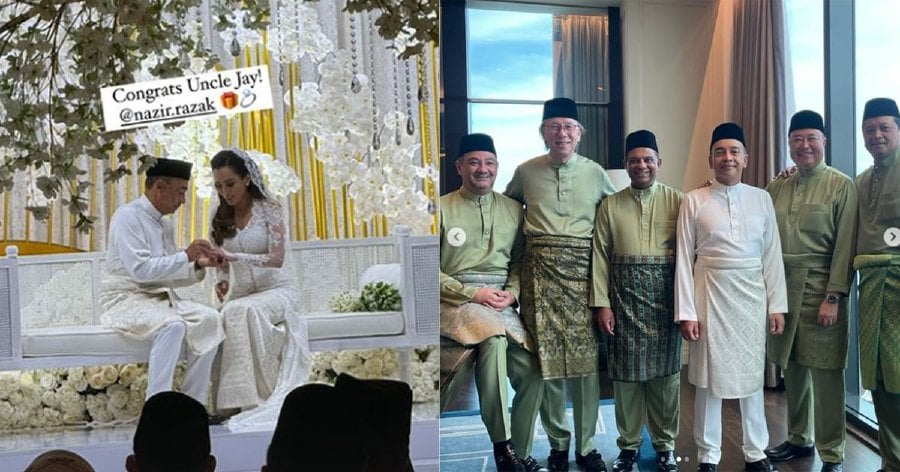 His solemnisation ceremony went viral on social media, after his nephew and Najib’s son, Norashman, uploaded the picture of the happy couple on Instagram. - Pic credit Instagram ashmannajib & tonyfernandes