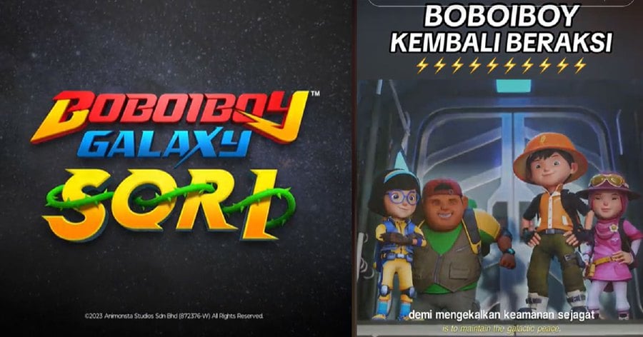 The new trailer of upcoming animated series BoBoiBoy Galaxy SORI has garnered more than two million views on TikTok within the last 24 hours. - Pic credit TikTok @boboiboy