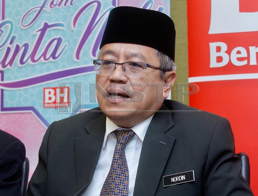 Jakim director general Datuk Mohamad Nordin at a PC after the launch of ‘Jom Cinta Nabi’ campaign at Balai Berita today. NSTP/SADDAM YUSOFF