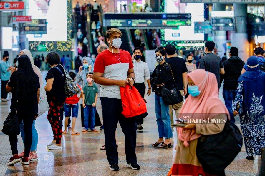 This Oct 2 file pic shows the public wearing face mask in KL Sentral amid the Covid-19 pandemic. -  NSTP/AIZUDDIN SAAD