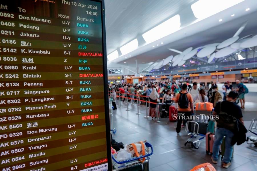 Malaysia's air passenger traffic rose 16.1 per cent year-on-year (YoY) to 22.6 million in the first quarter of 2024 (Q1 2024). NSTP/AIZUDDIN SAAD