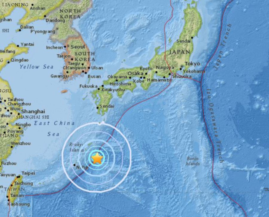 Earthquake of magnitude 6.1 strikes off Japan's Okinawa New Straits