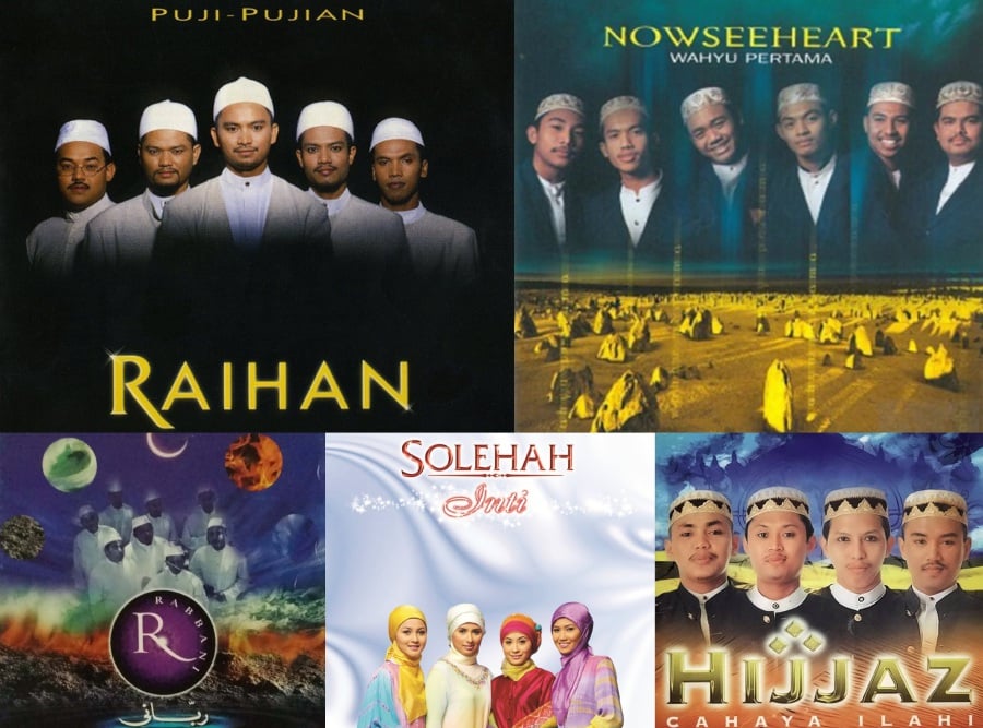 Raihan, NowSeeHeart, Rabbani, Solehah and Hijjaz were just a few of the many spiritual vocal groups that contributed to the nasyid boom in the 1990s.