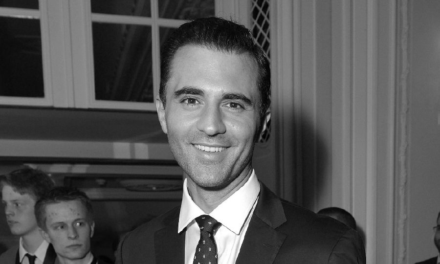 Darius Campbell Danesh appears at the after party for the opening night of the "Dirty Rotten Scoundrels" musical in the Savoy Hotel in London on April 2, 2014. - AP PIC
