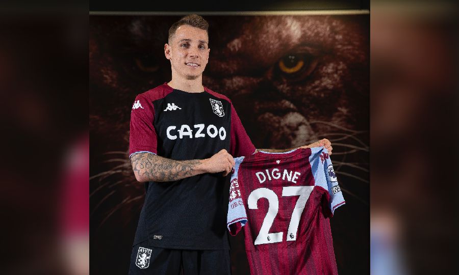 France international Lucas Digne is Steven Gerrard’s second signing in the January transfer window. - Pic credit Facebook avfcofficial