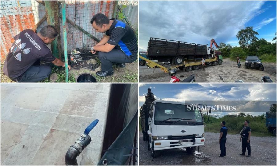 Besides the diesel, authorities also seized a 10-tonne lorry equipped with additional diesel tanks and two pallet tanks. - 
