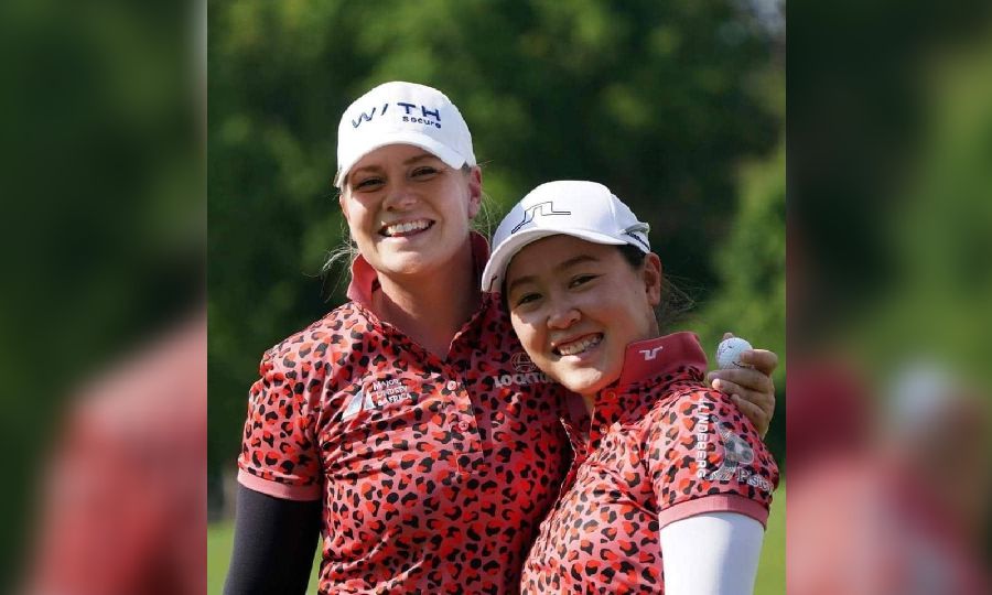 Kelly Tan with her best friend Finland’s Matilda Castren at the Dow Great Lakes Bay Invitational in Michigan. - Pic credit Kelly Tan Facebook