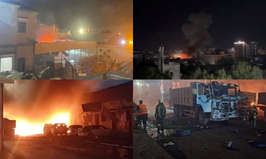 Images shared online show the aftermath of the blast at the Top Coffee Restaurant in Mogadishu. 