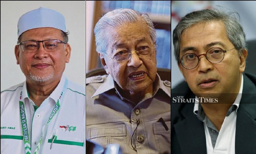  From left: Datuk Mohd Amar Nik Abdullah, Tun Dr Mahathir Mohamad and Mirzan Mahathir. - NSTP file pic