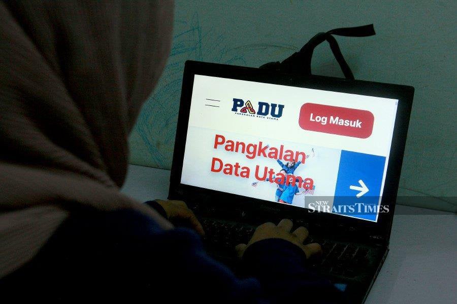 Only 1,367,324 people have registered for the Central Database Hub (Padu) as of yesterday, indicating substantial scepticism among the public regarding the government’s initiative. - NSTP / FAIZ ANUAR 