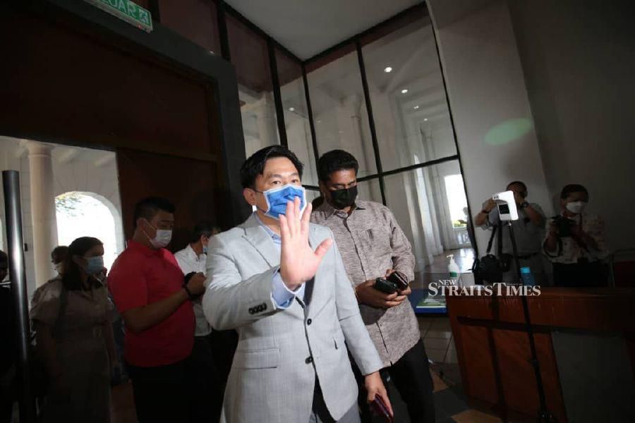 Former Perak state executive councillor Paul Yong Choo Kiong arriving at the Ipoh High Court today during his rape trial. NSTP/SHARUL HAFIZ ZAM