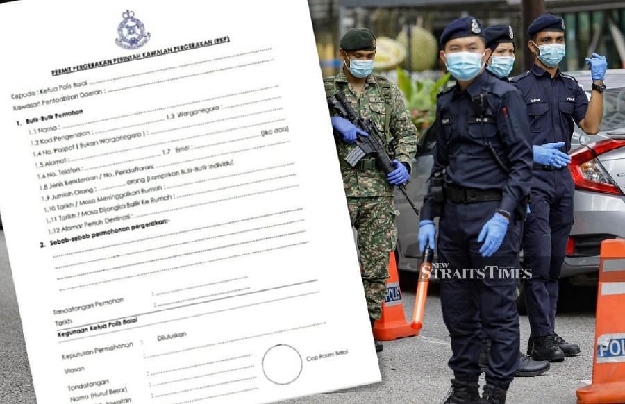 The National Security Council via its official Telegram channel today said the public could download the forms either from the same Telegram channel or from the police’s website. - NSTP pic