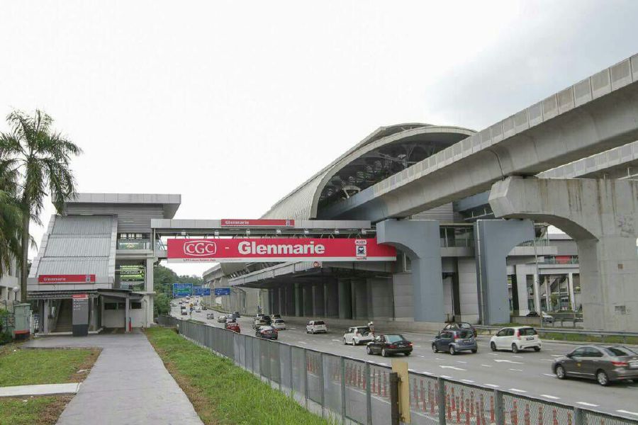 Glenmarie LRT station now rebranded CGCGlenmarie LRT station  New