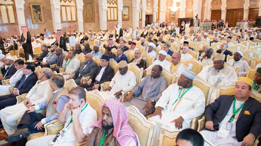 Foreign dignitaries at the Aidiladha reception hosted by King Salman Abdulaziz Al-Saud in Mina on Saturday. Pic by NSTP/ courtesy from Saudi Press Agency website