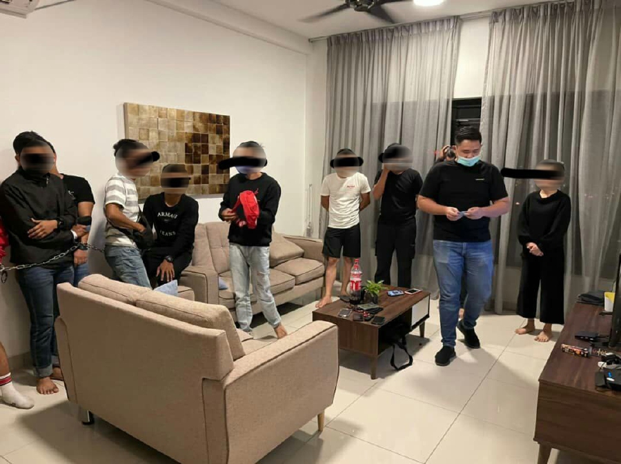 11 of the suspects, including the civil servant, tested positive for drug use while two of them were found to be wanted by the police for drug-related offences. - Pic courtesy of police 