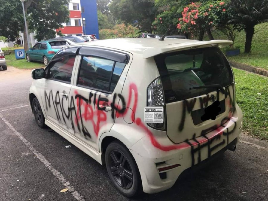 Car belonging to students' rep vandalised with red paint 