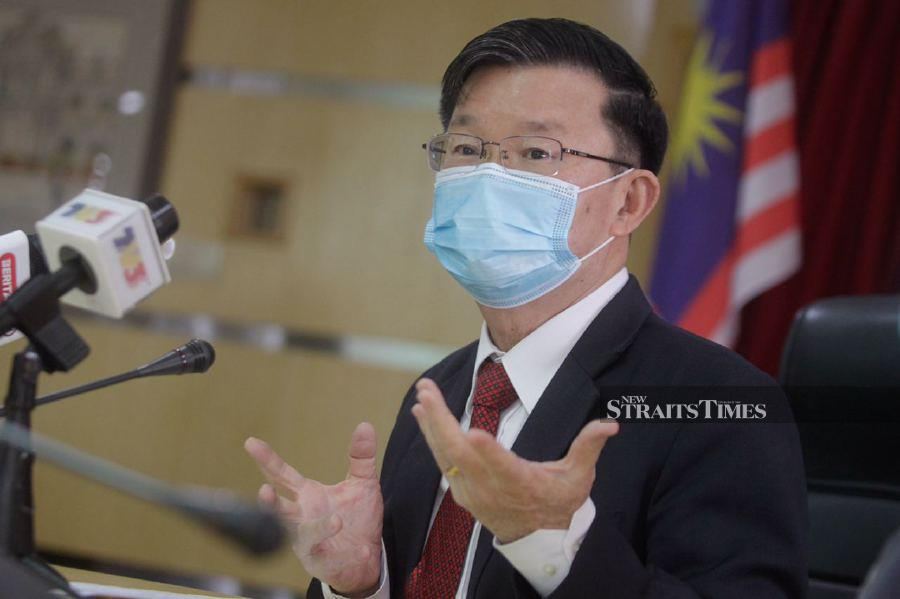 Penang Chief Minister Chow Kon Yeow says the focus is on those returning from red or yellow zone states. - NSTP/DANIAL SAAD