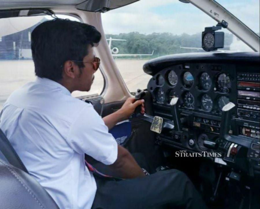 Giaan Flying Academy student pilot Ikmal Hanafiah. - NSTP/ADRIAN DAVID 