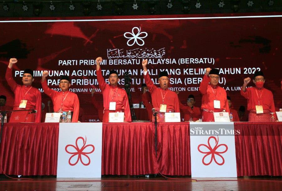 Tan Sri Muhyiddin Yassin at the Fifth Annual General Meeting of Parti Pribumi Bersatu Malaysia (BERSATU) which was held at Dewan Wawasan, Menara PGRM, Cheras.- NSTP/EIZAIRI SHAMSUDIN