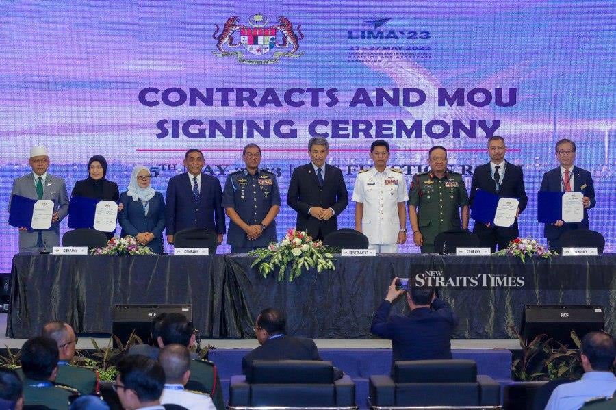 The deals, worth RM10.128 billion, were signed at the Langkawi International Maritime and Aerospace exhibition 2023 (Lima '23). - NSTP/ASYRAF HAMZAH