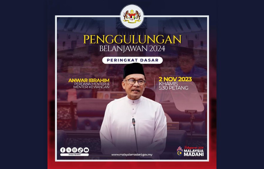 Prime Minister Datuk Seri Anwar Ibrahim will deliver the winding-up speech of the 2024 Budget in Dewan Rakyat later today.- Pic credit Facebook Anwar Ibrahim