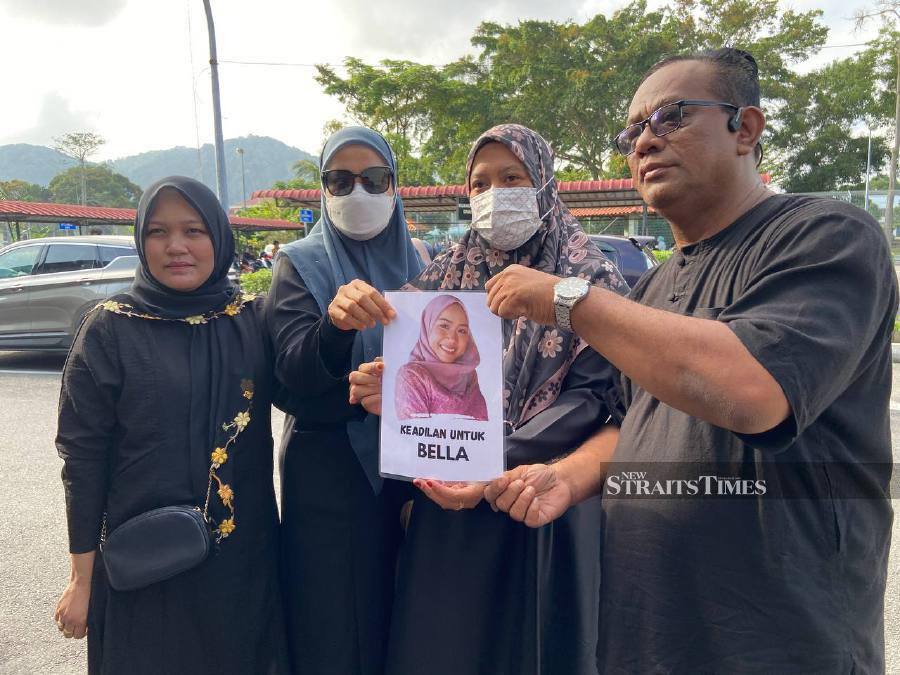 They were seen arriving at the court as early as 8am. Present were Bella's mother, Noraini Salleh, 55, and her brother, Norhisham, 36. - NSTP/Alias Abd Rani