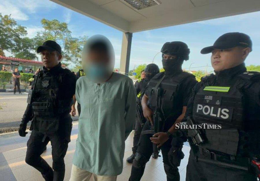 The man will be charged under Section 302 of the Penal Code.The accused arrived at the court around 8:20am, closely escorted by police.- NSTP/Alias Abd Rani
