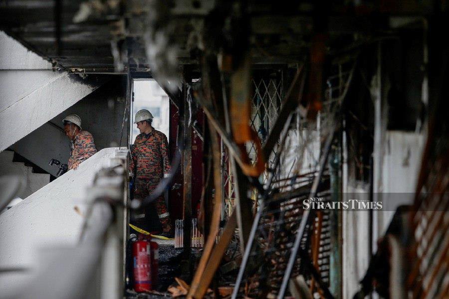 Preliminary investigation revealed that electrical wiring problem was the cause of fire. - NSTP/AIZUDDIN SAAD