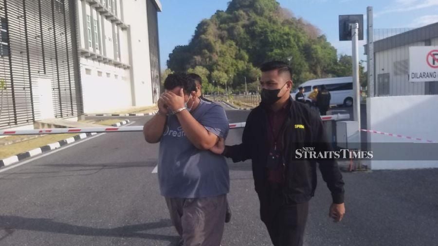 The 33-year-old man was one of the two suspects detained by MACC in separate locations in Kuala Lumpur and Kangar yesterday.- NSTP/Aizat Sharif