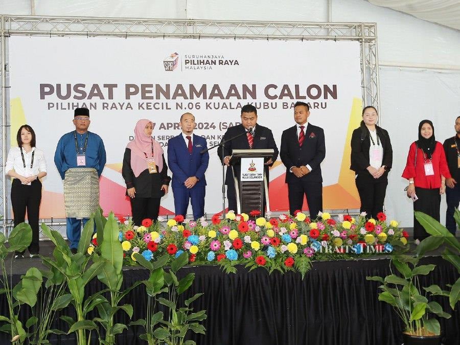Kuala Kubu Baharu will be seeing a four-cornered fight between Pakatan Harapan (PH), Perikatan Nasional (PN), Parti Rakyat Malaysia (PRM) and an independent candidate. - NSTP/SAIFULLIZAN TAMADI 