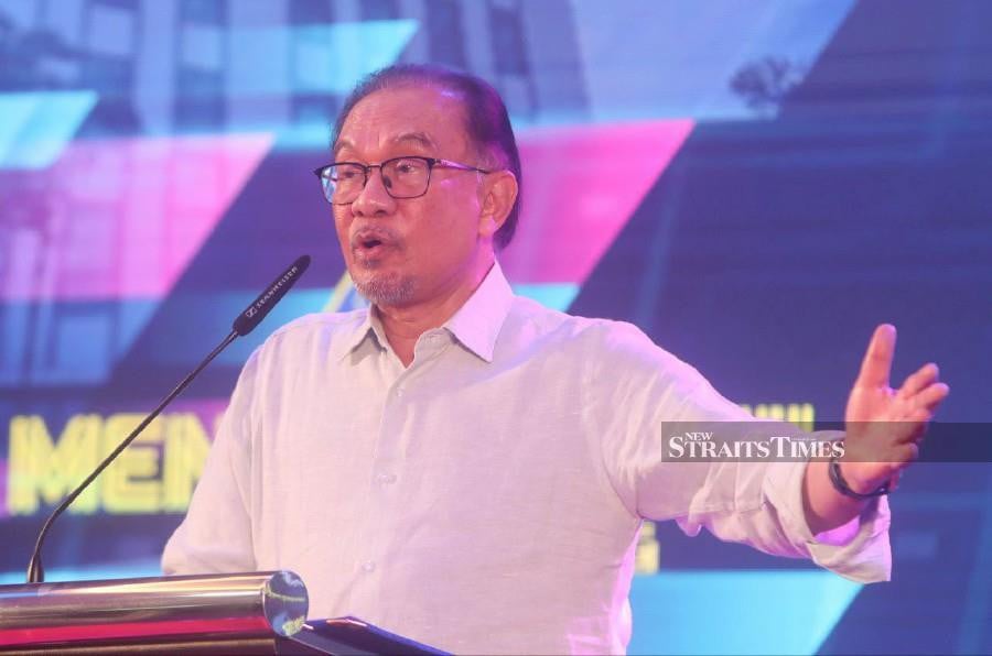 Prime Minister Datuk Seri Anwar Ibrahim wants other states to follow Penang’s success in surpassing the target set for income tax collection. Pic by MIKAIL ONG