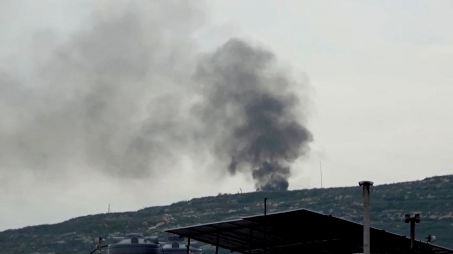 Black smoke rises from a site believed to have been hit by an Israeli strike, in southern Lebanon. - REUTERS PIC