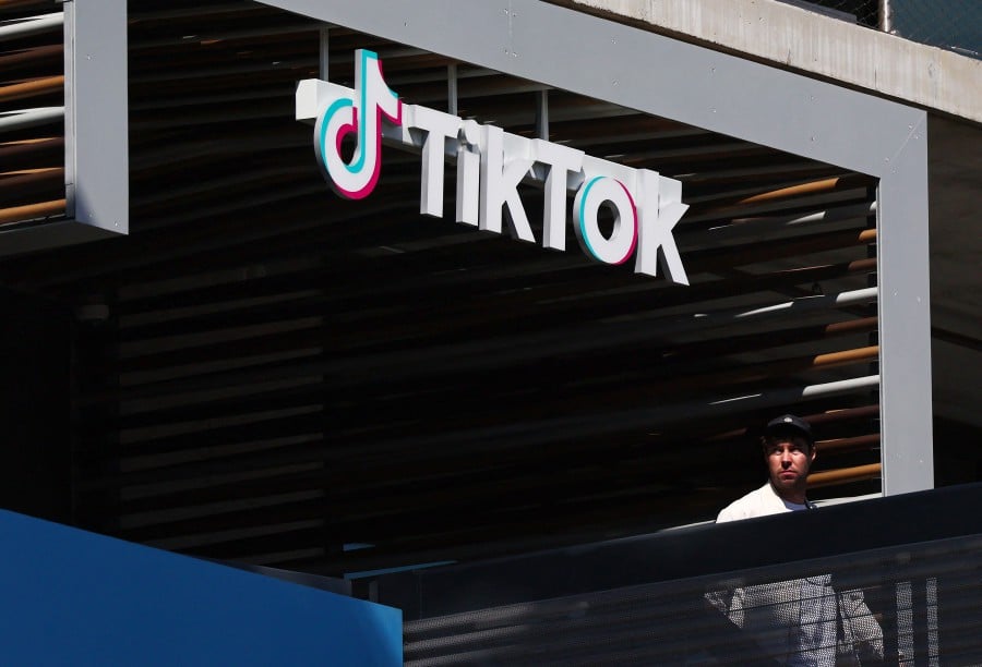 The TikTok logo is displayed at it office in Culver City, California. -AFP PIC