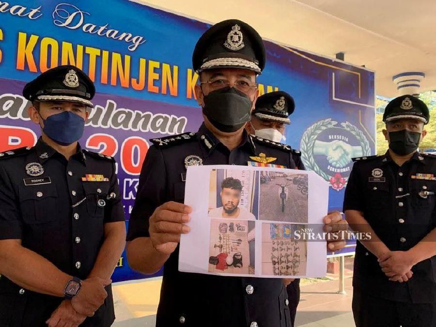 Kelantan police chief Datuk Shafien Mamat said the man was arrested after a video on the missing items went viral yesterday. - NSTP/SHARIFAH MAHSINAH ABDULLAH.