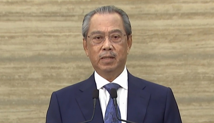  A screengrab taken from APEC CEO Dialogues 2020 virtual meeting shows Prime Minister Tan Sri Muhyiddin Yassin speaking during the opening of APEC CEO Dialogues 2020 in Kuala Lumpur. - EPA pic